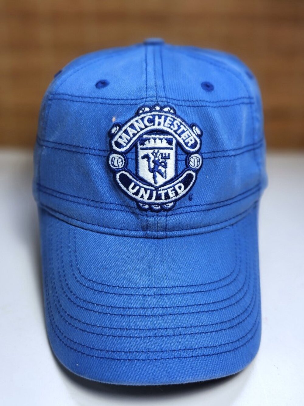 Nike Manchester United Total 90 Hat Blue Cotton Spandex Stretch Fit Soccer Cap